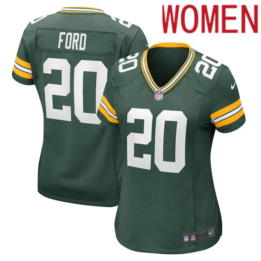 Women Green Bay Packers #20 Rudy Ford Nike Green Game Player NFL Jersey